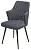 Стул ГЕРМАН (HERMAN) 360 град. BM-3 ТЕМНО-СЕРЫЙ, велюр / черный каркас