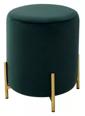 Пуф для гостиной РАЙС (RICE) цвет BLUVEL-78 зеленый / золотой