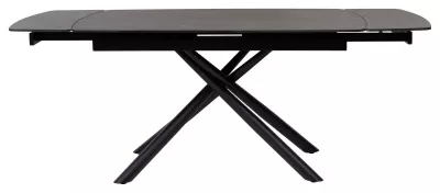 Стол RIVOLI 140 MATT BLACK MARBLE SOLID CERAMIC / BLACK, ®DISAUR