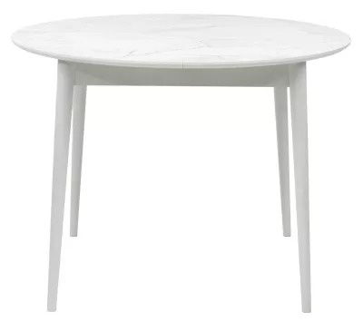 Стол BOLERO 105 см Жемчужный Перито (Белый Мрамор), HPL / Белый М-City