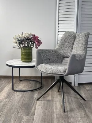 Стул DAVEN 360 град. поворот. RIELY-450 / G1038-04 Серый /Темно-серый, ®DISAUR