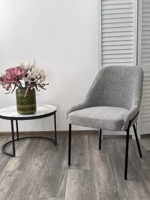 Стул GAVI Garna-018 серый, ткань / черный каркас, ®DISAUR