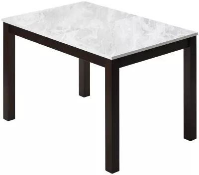 Стол TME-6931 MBH SWEDEN белый мрамор / BB темный орех  M-City