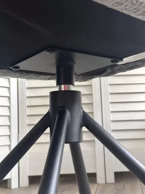 Стул EILAT 360 град. поворот с возвратом, Cremona-95 серый, ткань / Черный, ®DISAUR