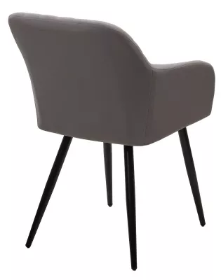 Стул BRANDY 505-35 Серый, велюр "беспальчиковый" / черный каркас, М-City