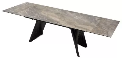 Стол IVAR 180 MARBLES KL-80 Серый мрамор, итальянская керамика, ®DISAUR