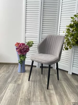 Стул VENA, цвет B22 Серый, велюр / черный каркас М-City