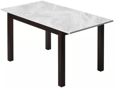 Стол TME-6931 MBH SWEDEN белый мрамор / BB темный орех  M-City