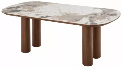 Стол ПИНО (PINO) 210 цвет CA035, керамика /  Орех (WALNUT), ®DISAUR