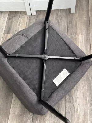 Стул NOVARA Barrel-09 Бежевый, ткань / черный каркас / Товарный знак DISAUR