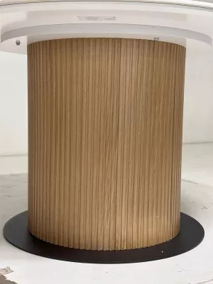 Стол MESA D120 цвет БЕЛЫЙ МРАМОР M326 / Каркас OAK, ®DISAUR