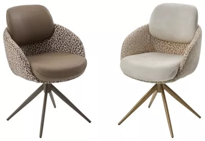 Стул ГРЕЙС (GRACE) 360 град. цвет ТЕМНЫЙ ЛАТТЕ 36-14 / HUNTER-400, экокожа/ ткань / ЛАТТЕ, ®DISAUR