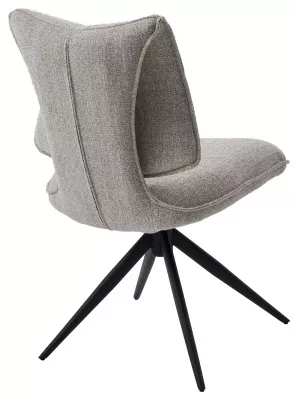 Стул ДЕЛИ (DELI) 360 град, цвет БЕЖЕВЫЙ H300126-2, ткань / ЧЕРНЫЙ каркас, ®DISAUR