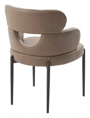 Стул VALTER HF017-20 Коричнево-серый, экокожа / Темно-серый каркас, ®DISAUR