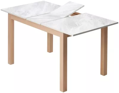 Стол TME-6931 MBH SWEDEN белый мрамор / MILKY WHITE  M-City