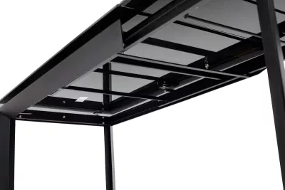 Стол CREMONA 140 KL-61 под дерево, итальянская керамика/ черный каркас, ®DISAUR