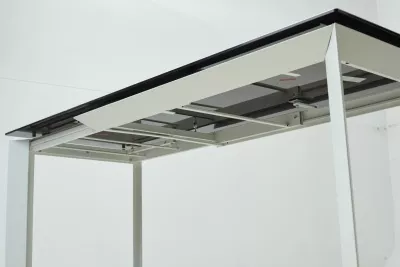 Стол CREMONA 160 KL-188 Контрастный мрамор / белый каркас, ®DISAUR