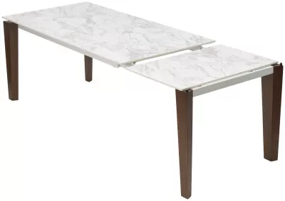 Стол ESMIR 180 MATTE ARABESCATO SOLID CERAMIC/ орех, ®DISAUR