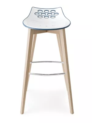 Стул JAM W CB/1487, ash.P19W OAK NATURAL/ P799-P11P WHITE/ GLOSSY NOUGAT