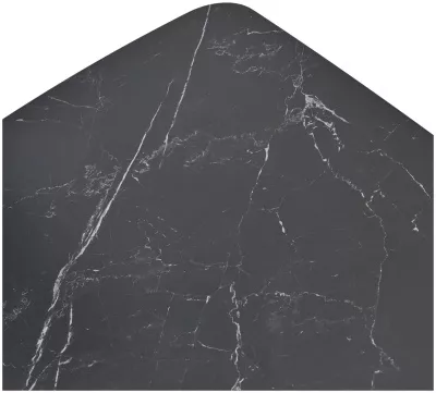 Стол BLANCO 160 MATT BLACK MARBLE SOLID CERAMIC / Орех, ®DISAUR