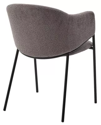 Стул ДИЛЛ, цвет Lana 30 коричневый, ткань / черный каркас