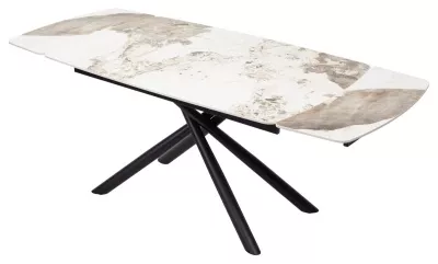 Стол RIVOLI 140 GLOSS LUXURY PANDORA SOLID CERAMIC / BLACK, ®DISAUR