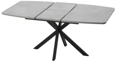 Стол АРИЗОНА 130 БЕТОН ЧИКАГО СВ.СЕРЫЙ / Черный каркас М-City