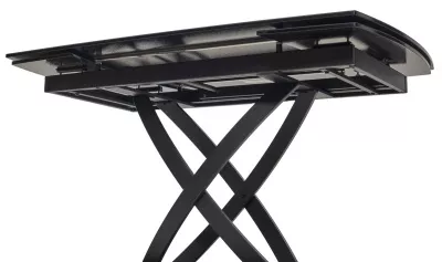 Стол FOGGIA 140 KL-116 Черный мрамор матовый, итальянская керамика/ черный каркас, ®DISAUR