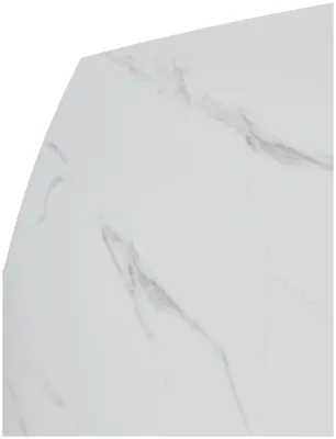 Стол BALDE 140 MATT WHITE MARBLE SOLID CERAMIC / BLACK, ®DISAUR