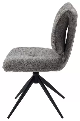 Стул ДЕЛИ (DELI) 360 град, цвет СЕРЫЙ H300126-3, ткань / ЧЕРНЫЙ каркас, ®DISAUR