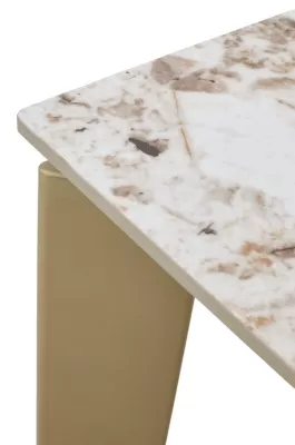 Стол CORNER 120 GLOSS LUXURY PANDORA SOLID CERAMIC / шампань, ®DISAUR