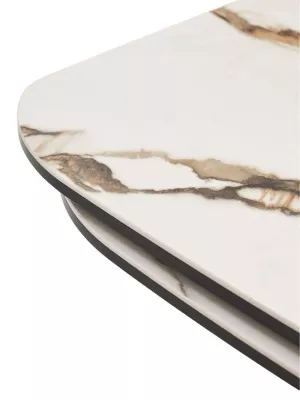 Стол MIKKEL 200 TL-188, испанская керамика / черный каркас, ®DISAUR