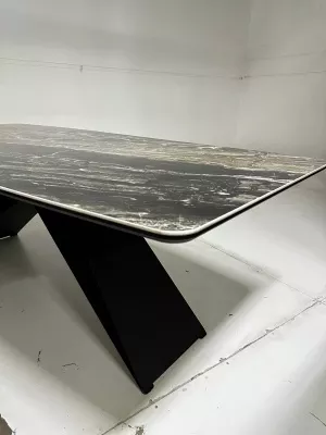 Стол МАРСЕЛЬ 220 RITCHER DOVE Amadeus, керамика / Черный М-City