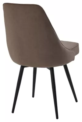 Стул БЕРТИ 360 град. поворот. B5 Капучино, велюр / черный каркас