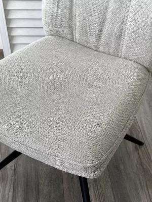 Стул YOHAN 360 град. поворот. KN01-04 Светло-серый, ткань / Черный, ®DISAUR