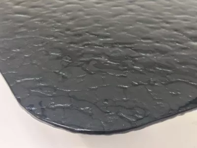 Стол ТОВЕ (TOVE) 240 цвет ЧЕРНЫЙ (GREY), стекло BUBBLE  / Шоколадное золото  ®DISAUR