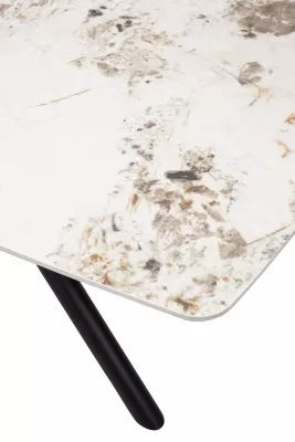 Стол RIVOLI 140 GLOSS LUXURY PANDORA SOLID CERAMIC / BLACK, ®DISAUR