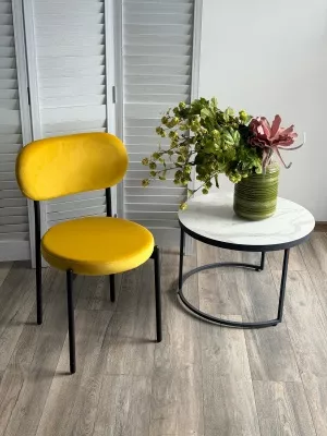 Стул ПАКО H-19 Желтый, велюр / черный каркас М-City