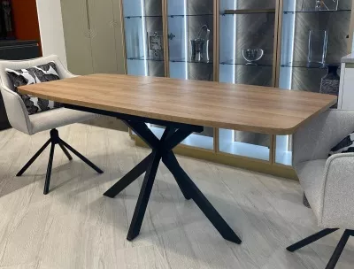 Стол АРИЗОНА 130 ДУБ КУНЕО / Черный каркас М-City