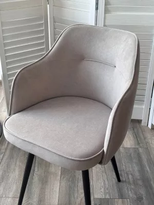 Стул ЛОРИС 360 град. поворот. цвет B22 Серый, велюр / черный каркас