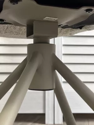 Стул РИКАРД (RIKARD) 360 град. кремовый RIELY-111/PRESENT-120, шенилл-велюр / латте каркас, ®DISAUR