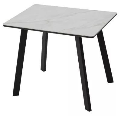 Стол ТИК ТАК 90  цвет ОНИКС, керамика / Черный каркас