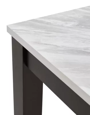 Стол TME-6931 MBH SWEDEN белый мрамор / BB темный орех  M-City