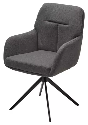 Стул MON 360 град. поворот. Серый Family-022, ткань / черный каркас / Товарный знак DISAUR