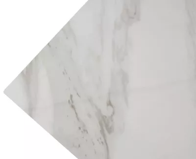 Стол МОРИС-2 140 цвет БЕЛЫЙ МРАМОР АКТИВНЫЙ, керамика / Черный каркас