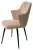 Стул HERMAN 360 град. БЕЖЕВЫЙ #5, велюр / черный каркас М-City