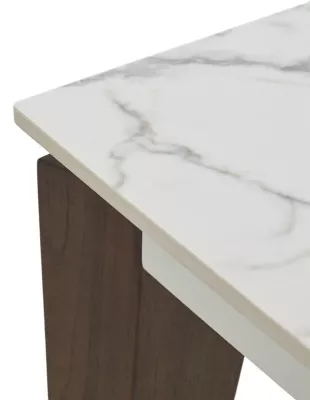 Стол ESMIR 180 MATTE ARABESCATO SOLID CERAMIC/ орех, ®DISAUR