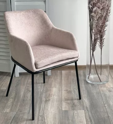 Стул АЛИСТЕР, цвет RAIN 2 какао велюр / черный каркас М-City