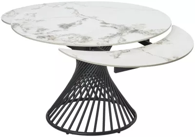 Стол BUENO 120 GLOSS GOLDEN JADE SOLID CERAMIC / BLACK, ®DISAUR