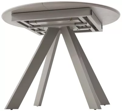 Стол БОНЖУР 100 ОНИКС БЕЖЕВЫЙ, стекло / ЛАТТЕ каркас М-City